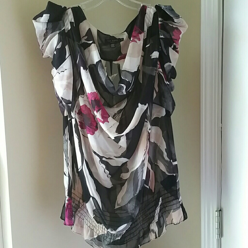 Sheer Floral Blouse