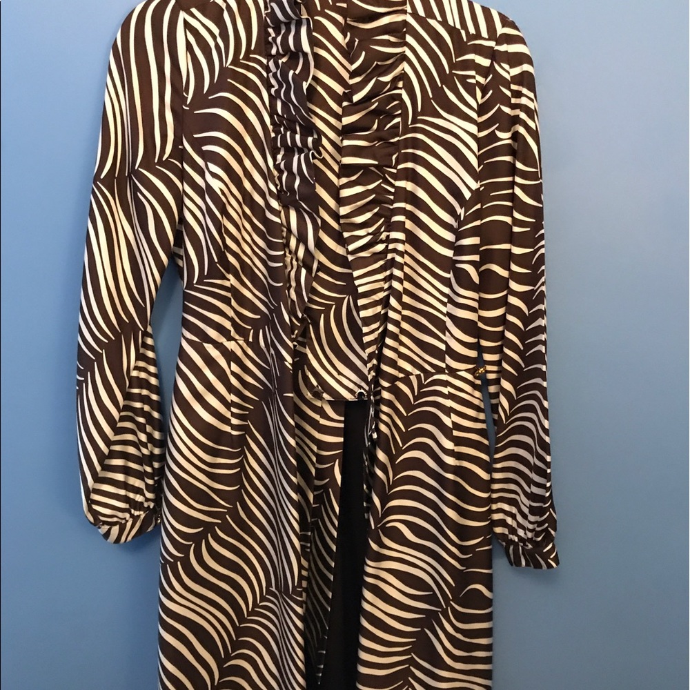 Brown zebra print dress
