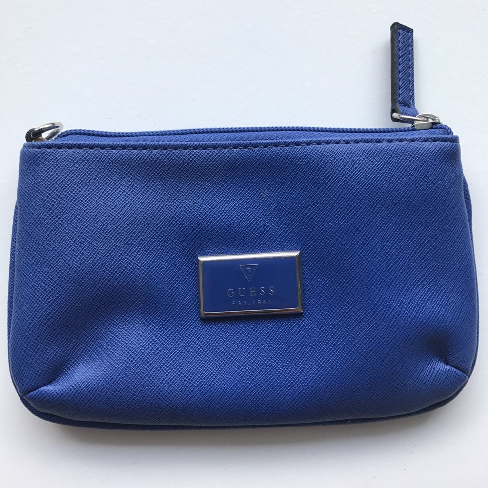 Original Guess Navy Blue Mini Clutch/Wristlet/Bag