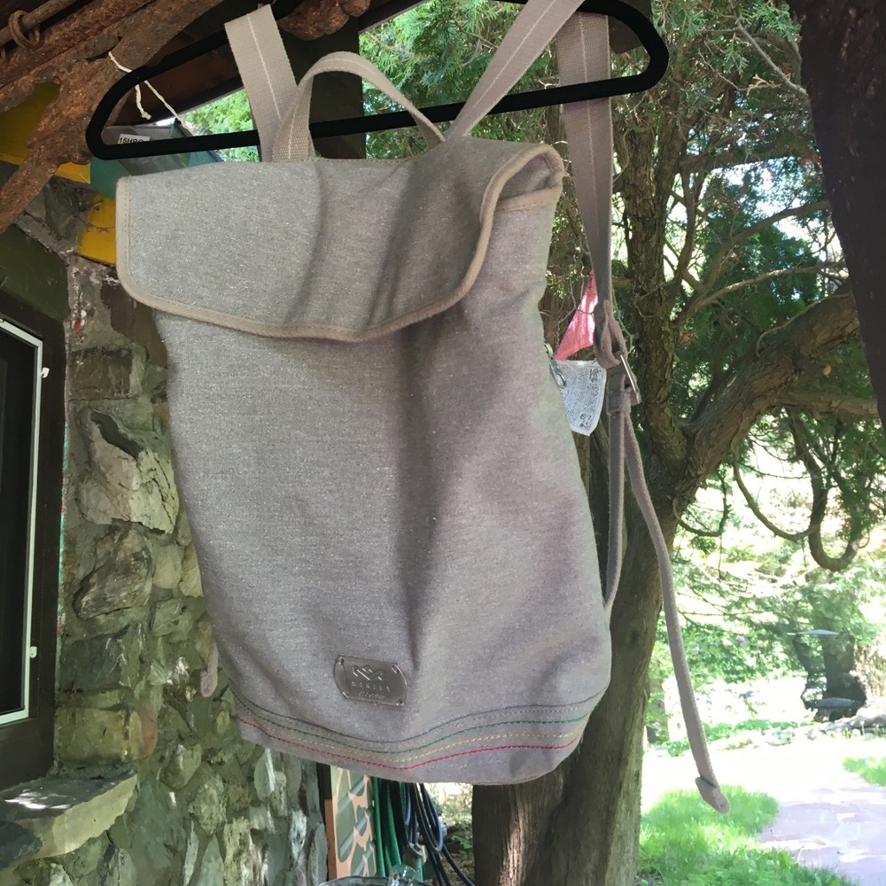 Marley canvas backpack with side pocket