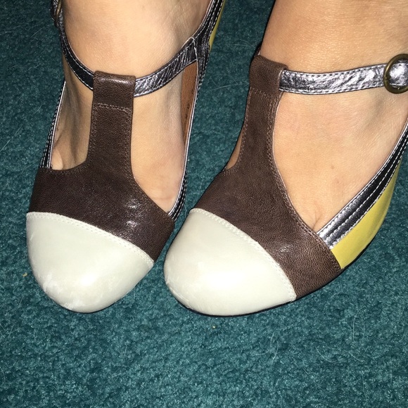 Jeffrey Campbell Aina 2 T-Strap Color block Heels - Picture 5 of 5
