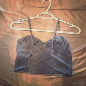 Crop top with crisscrossing back