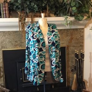 Navy and teal blazer