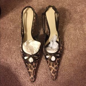 Nine West Cheetah Print Slingback Pumps