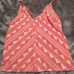 Tie back patterned tank top