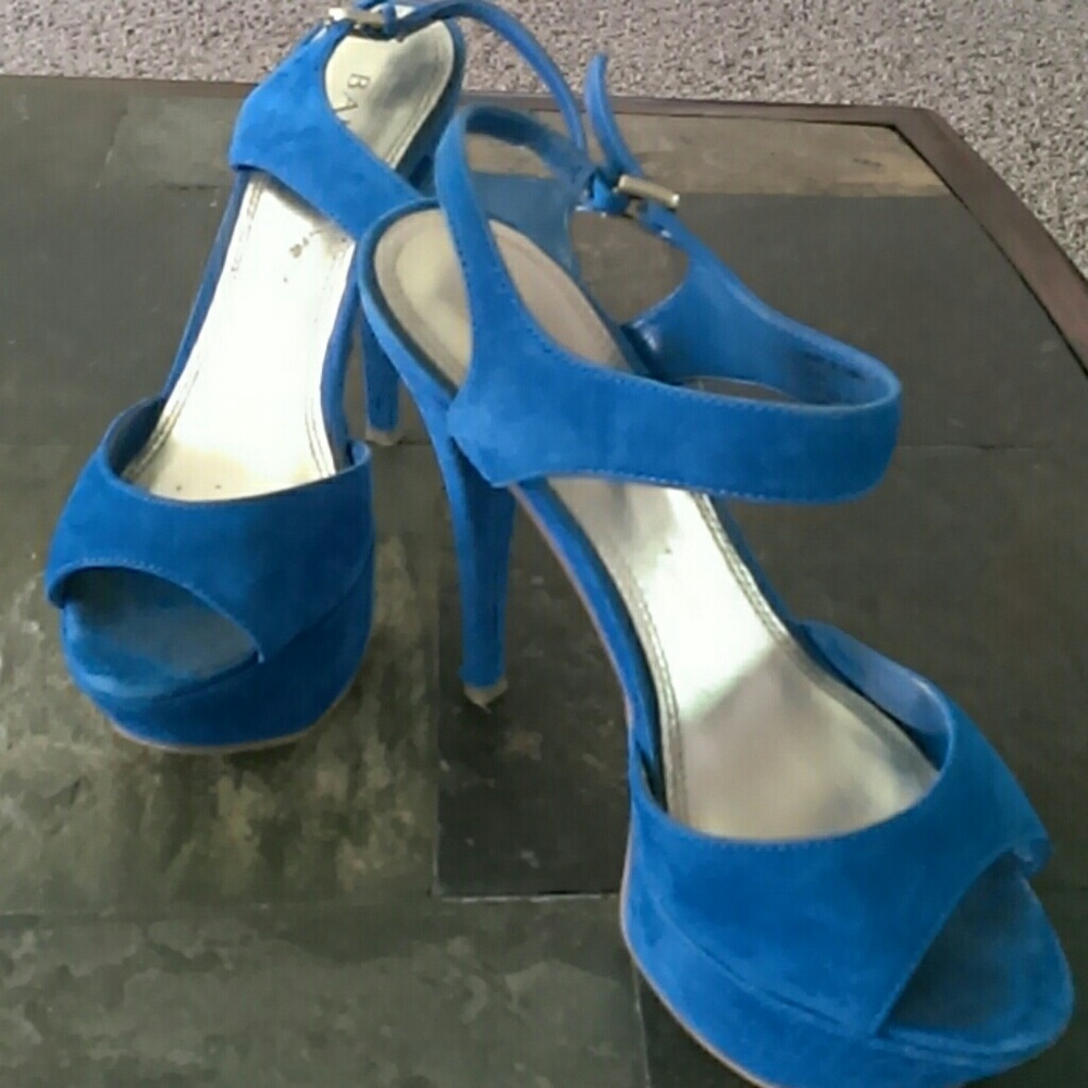 Turquoise 5"  heels with  2" platform