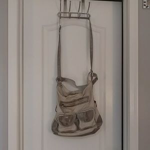 Cream and Grey Crossbody Bag