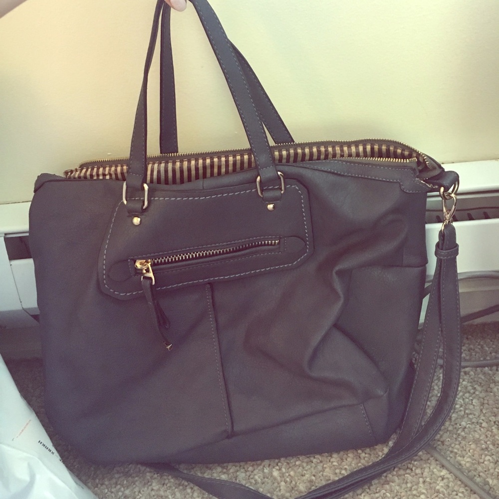 Large slate blue work bag