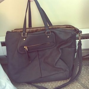 Large slate blue work bag