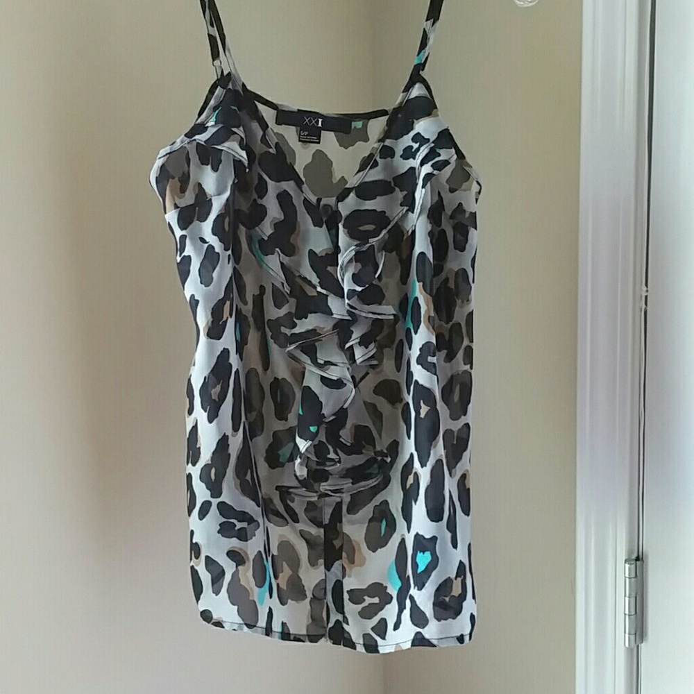 Blue Cheeetah XXI Blouse