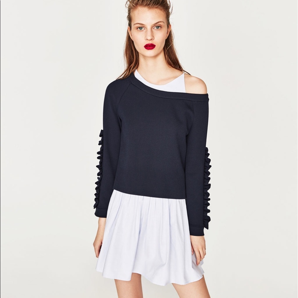 Zara Contrast Dress - XS (brand new)