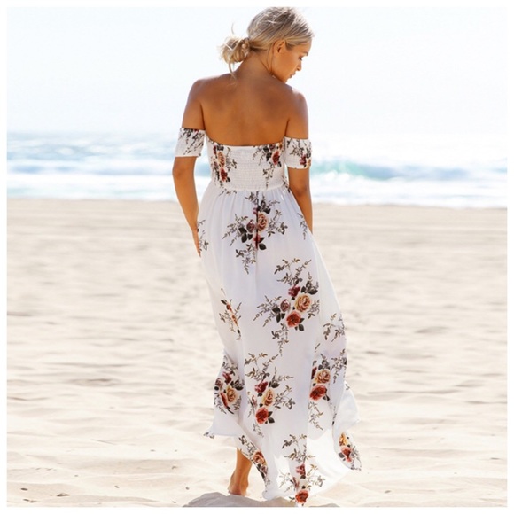 ‼️PRICE FIRM LAST CALL Floral Off Shoulder Dress - Picture 3 of 4