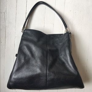 Authentic Coach Large black leather bag