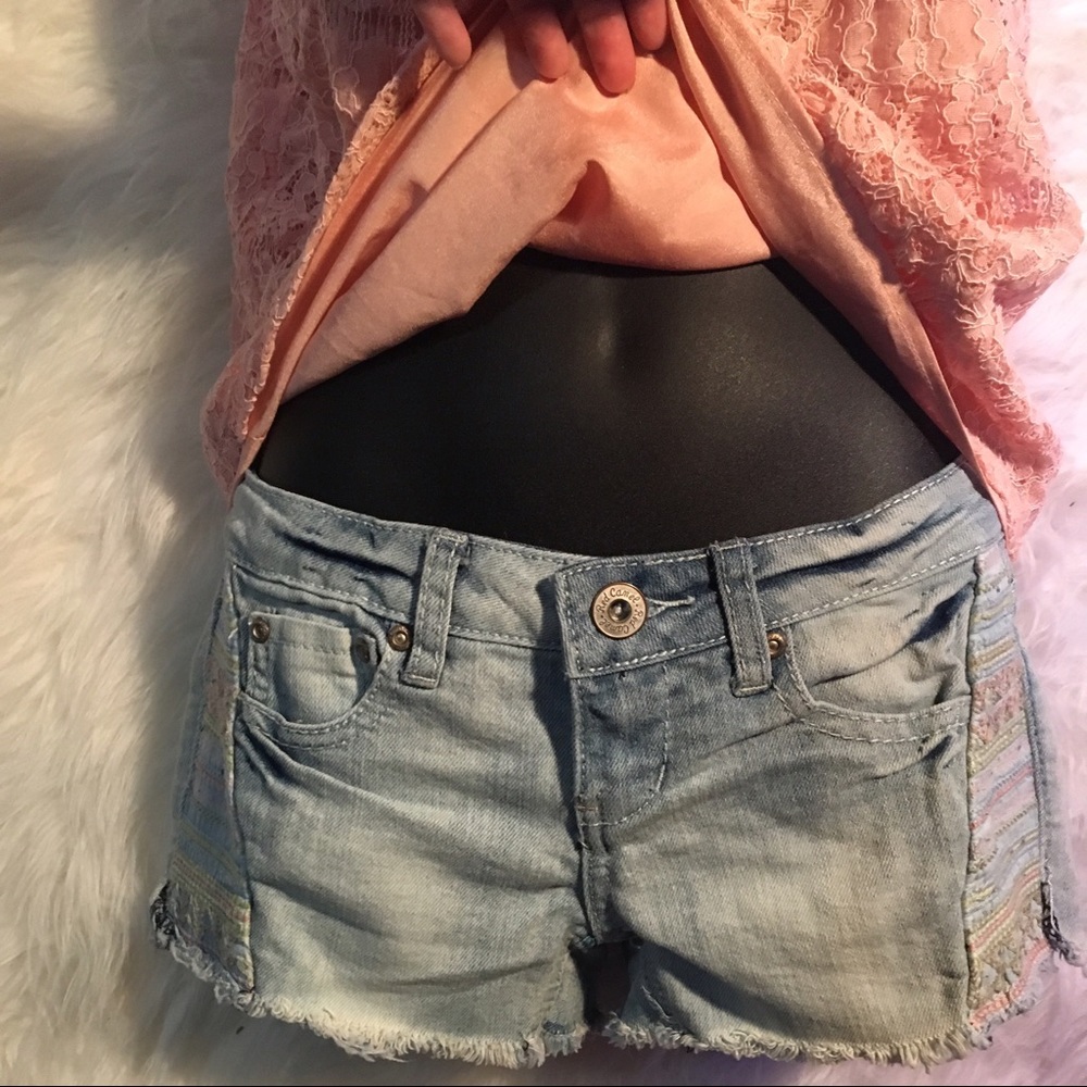 Boho Denim Shorts