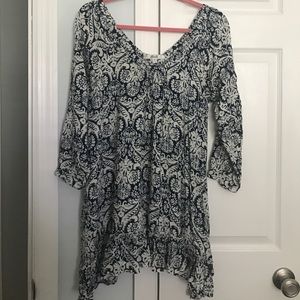 ANM bohemian 3/4 sleeve mini dress/shirt (MED)