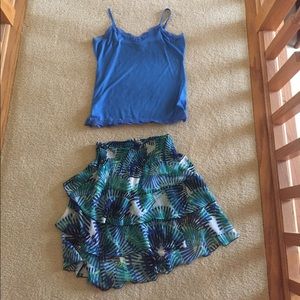 Tank top and skirt outfit