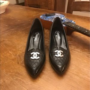 Chanel Patent Quilted Pump