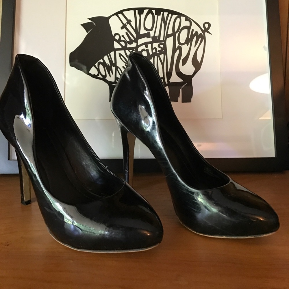 BCBG Black Patent Leather Heels