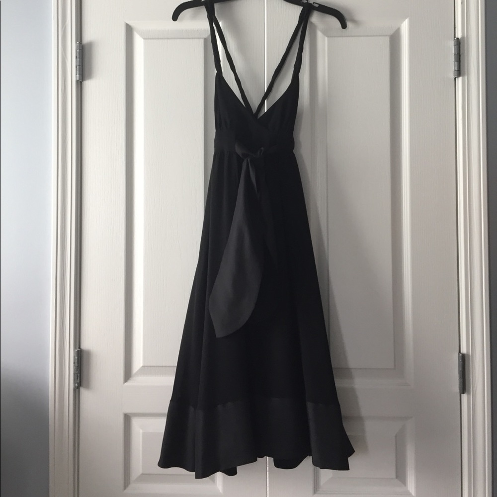 French Connection black silk dress