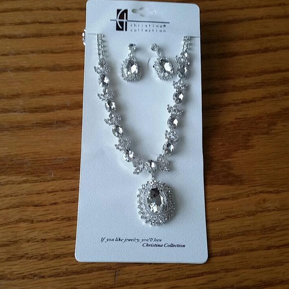 Christina collection Jewelry - Rhinestone Necklace Set