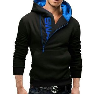Casual Zipper Hoodies Sweatshirts Men