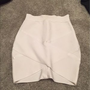 BCBG white mini skirt