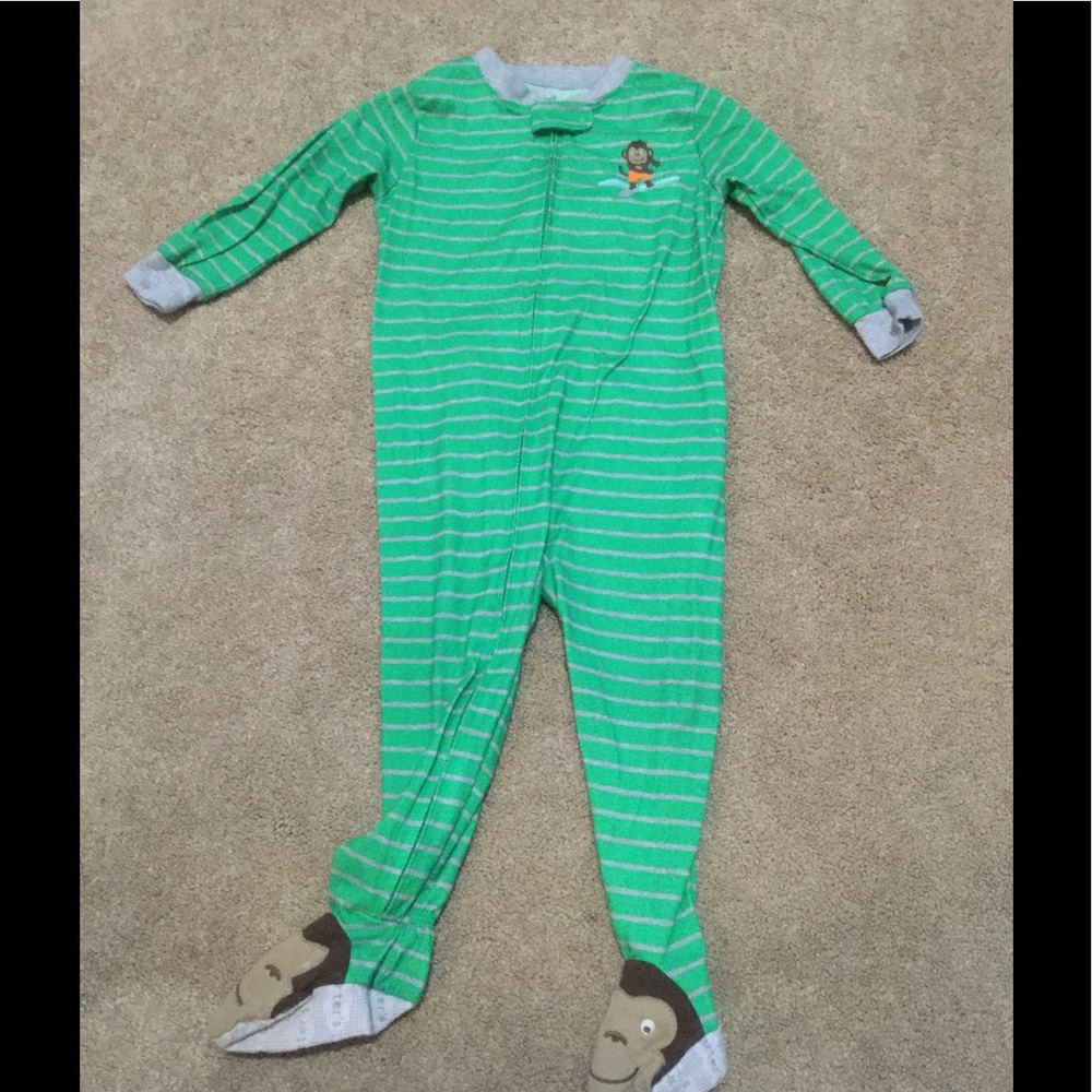 Boys 24 Months Carter's Long Sleeve Monkey Sleeper