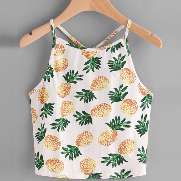 Love Your Pineapples Crop Top - Picture 2 of 3