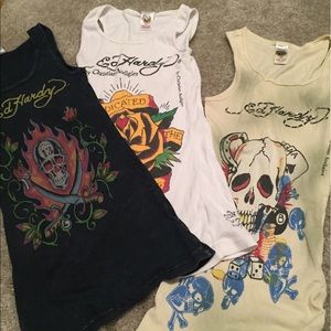 Lot of 3 Ed Hardy tanks