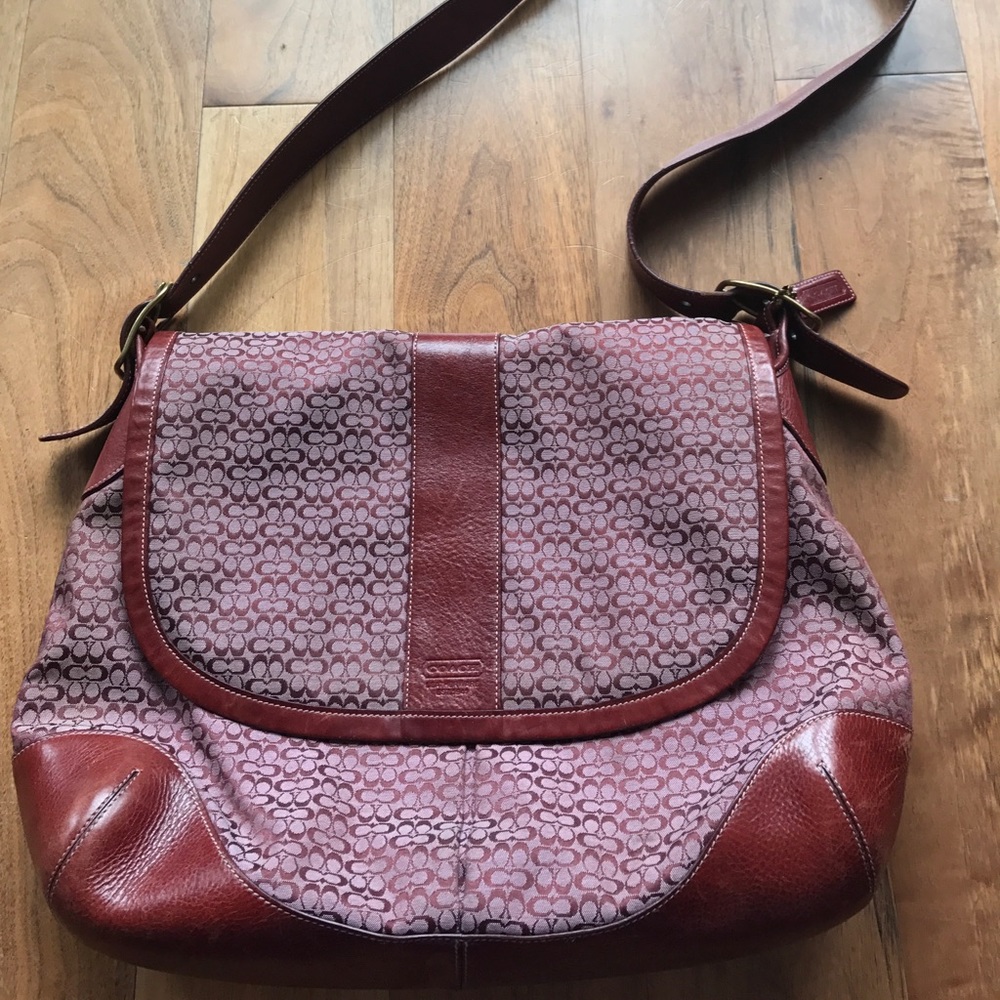 Coach side satchel work/school bag- fits laptop