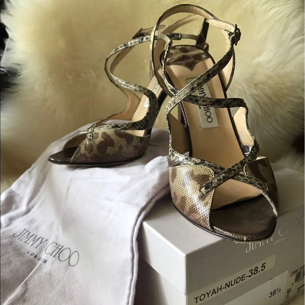 Jimmy Choo Toyah Snakeskin Heels