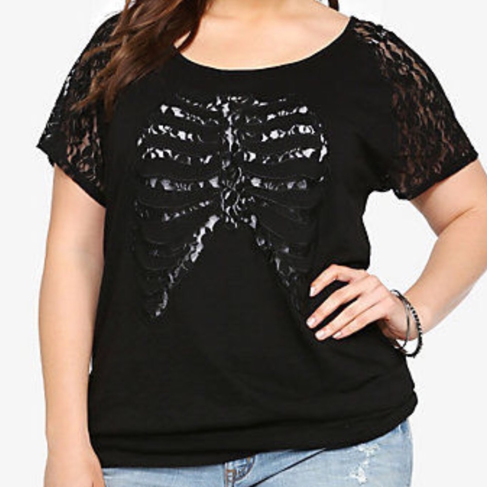 Torrid Lace Ribcage Shirt