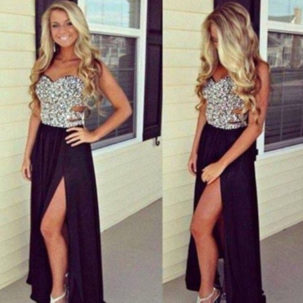 Beautiful beaded prom dress