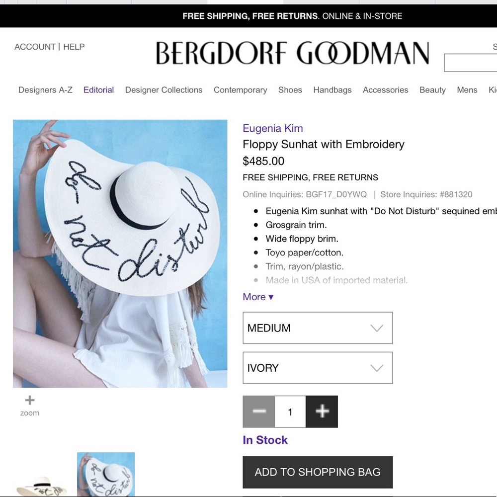 5⭐️ RATED! Sequin LIFE IS GOOD Floppy beach hat - Picture 5 of 5