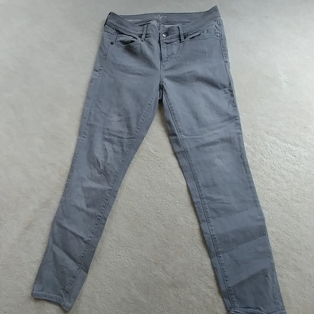 LOFT Gray modern skinny jeans