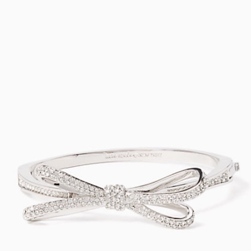 BNWT Kate Spade Tied Up pave hinged bangle