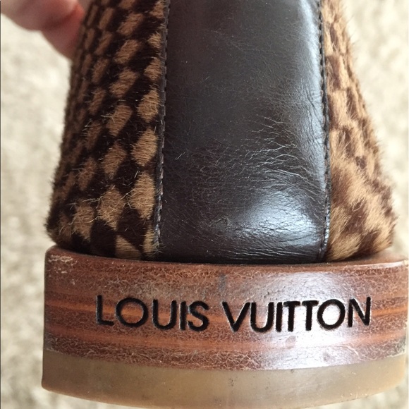 Louis Vuitton men\'s pony checker loafers main image 4