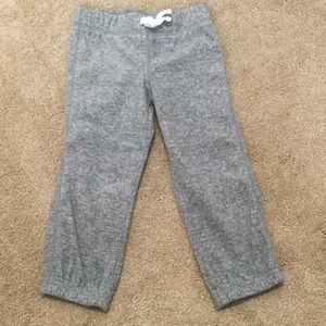 Boys 2T fleece gray pants with elastic waist