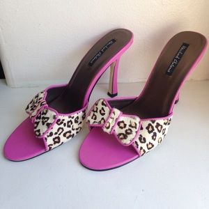 Michael Antonio Cheetah Print Bow Heels