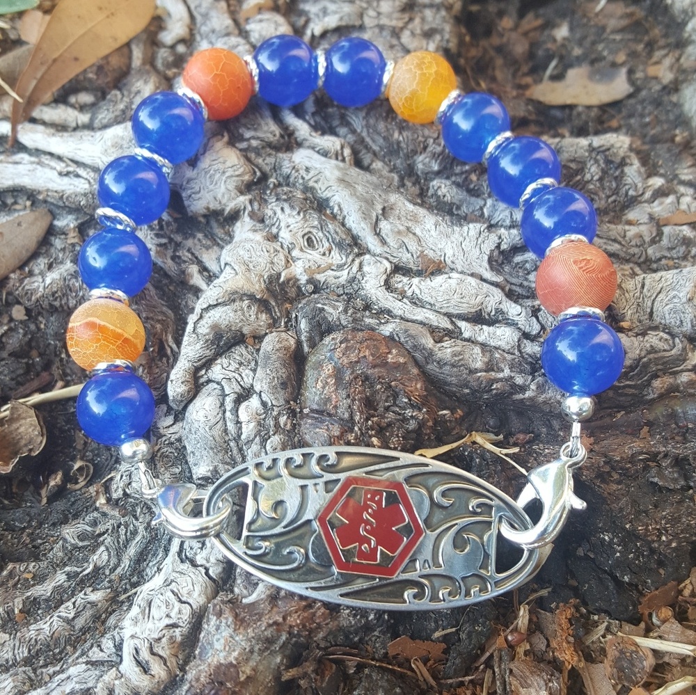 Medical beaded bracelets (ID tag not included)