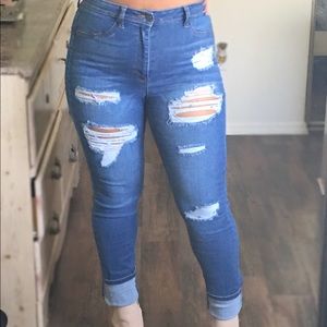 Medium Wash High Wash Fashion Nova