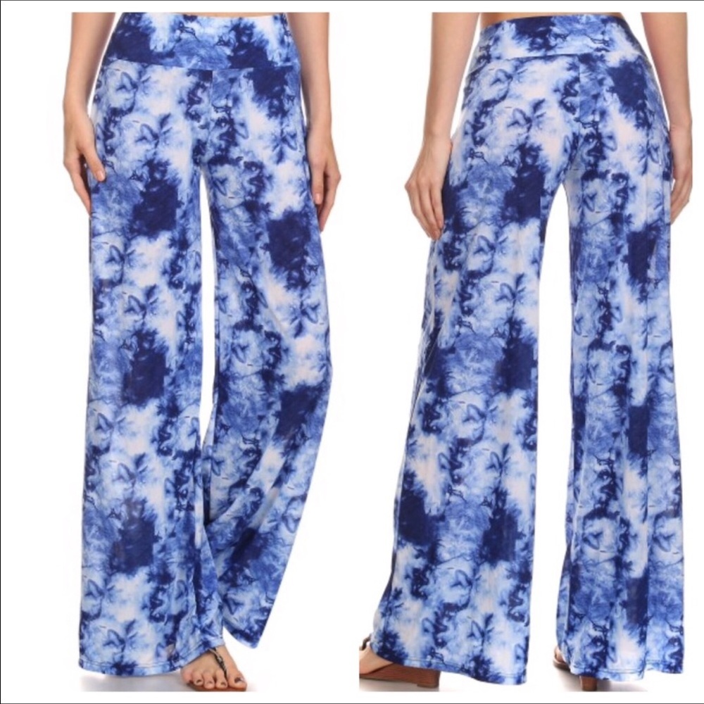 Boho style tye dye flare pants