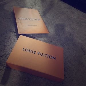 Empty Louis Vuitton box and bag
