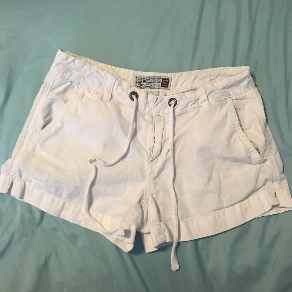 Old Navy White Low Waist Shorts