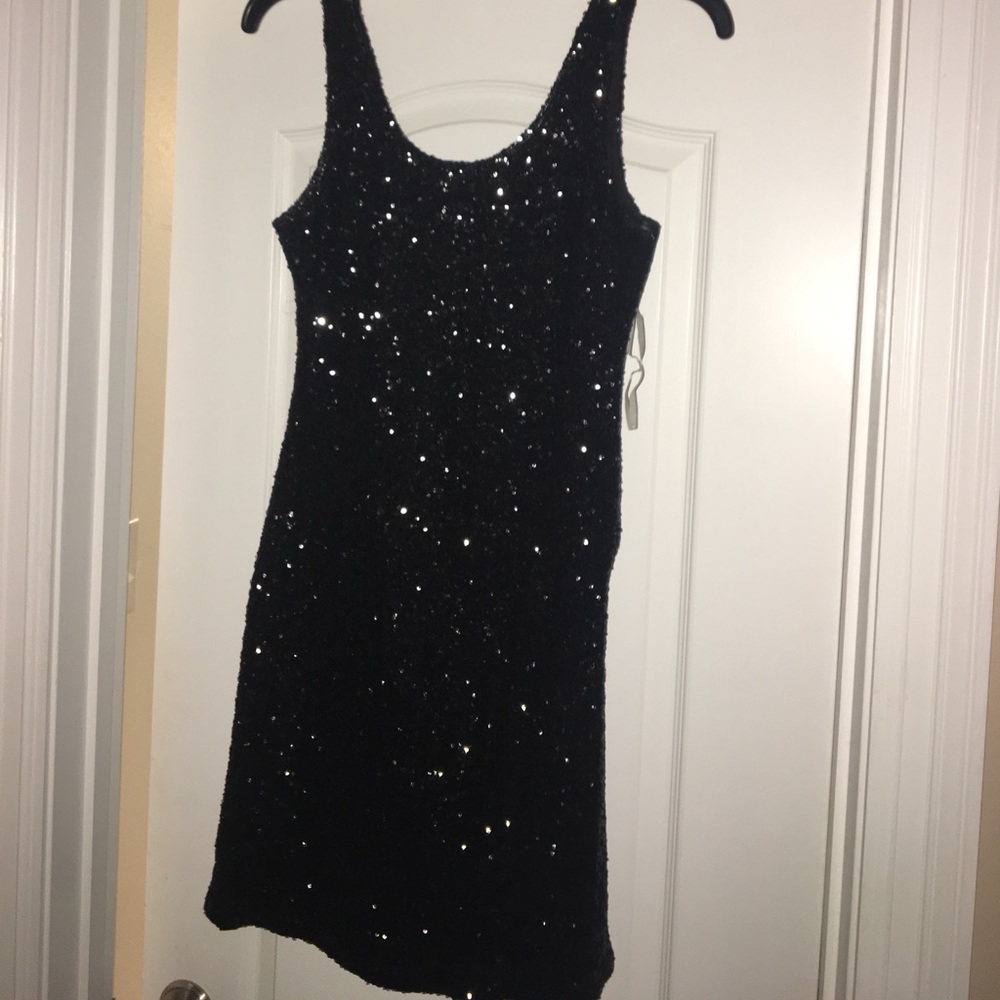 Black sequin dress