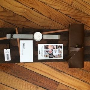 Cluse La Bohème Mesh Silver/White Watch