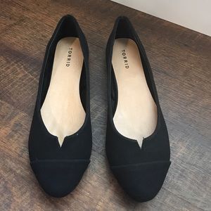 Genuine suede almond toe flats! Brand New!