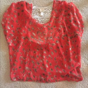 Shirt with lace back