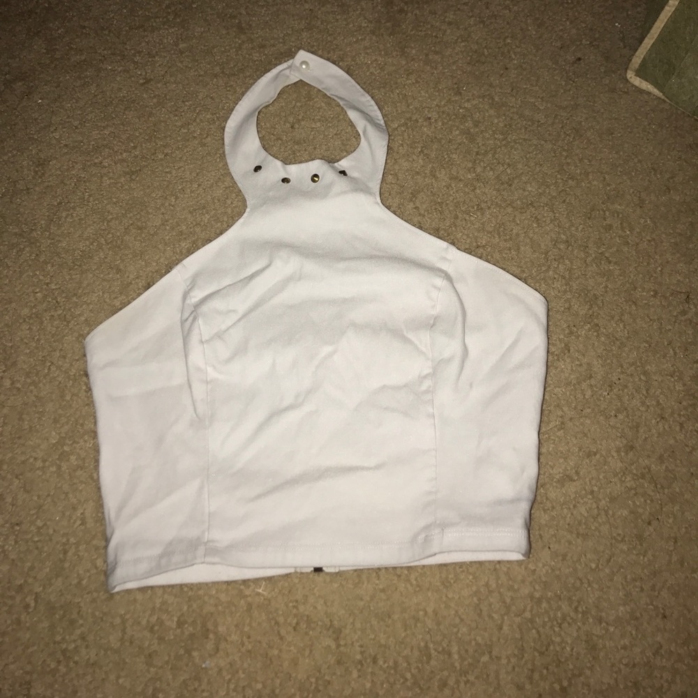 White crop top