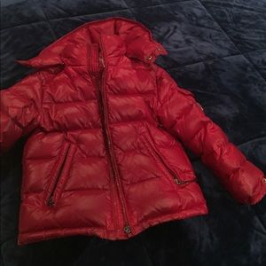 Moncler red jacket size 5y boys. Good condition